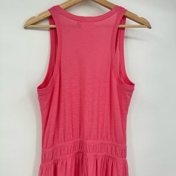 Nation LTD | Pima Cotton Tank Dress in Flamingo Pink S - Picture 8 of 11